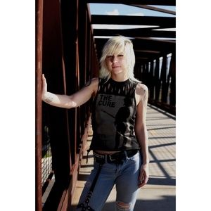 The Cure Corset Sides Skeleton Cut Tee